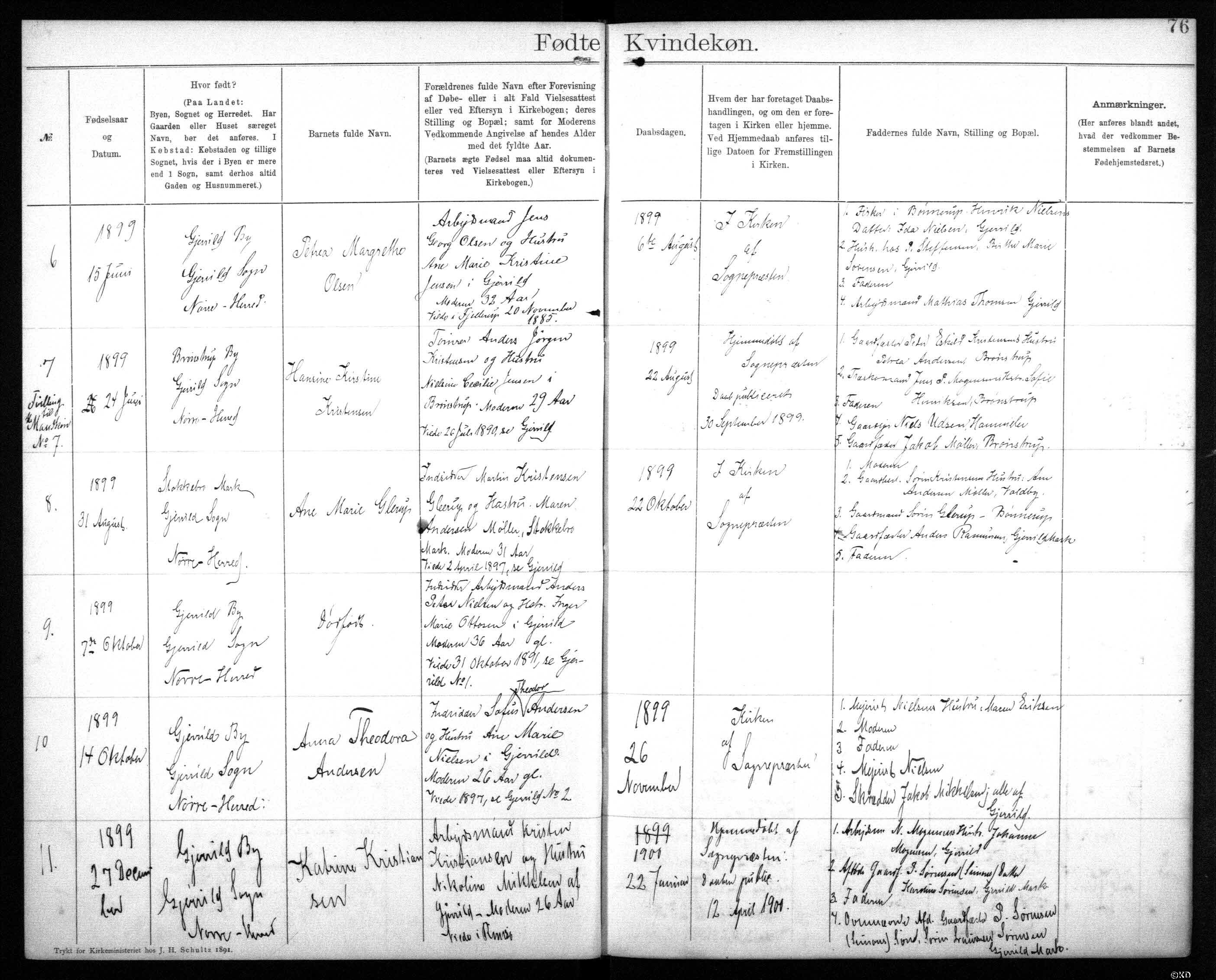 KB 1892 1913 Opslag 59 Petrea Margrethe Olsen født